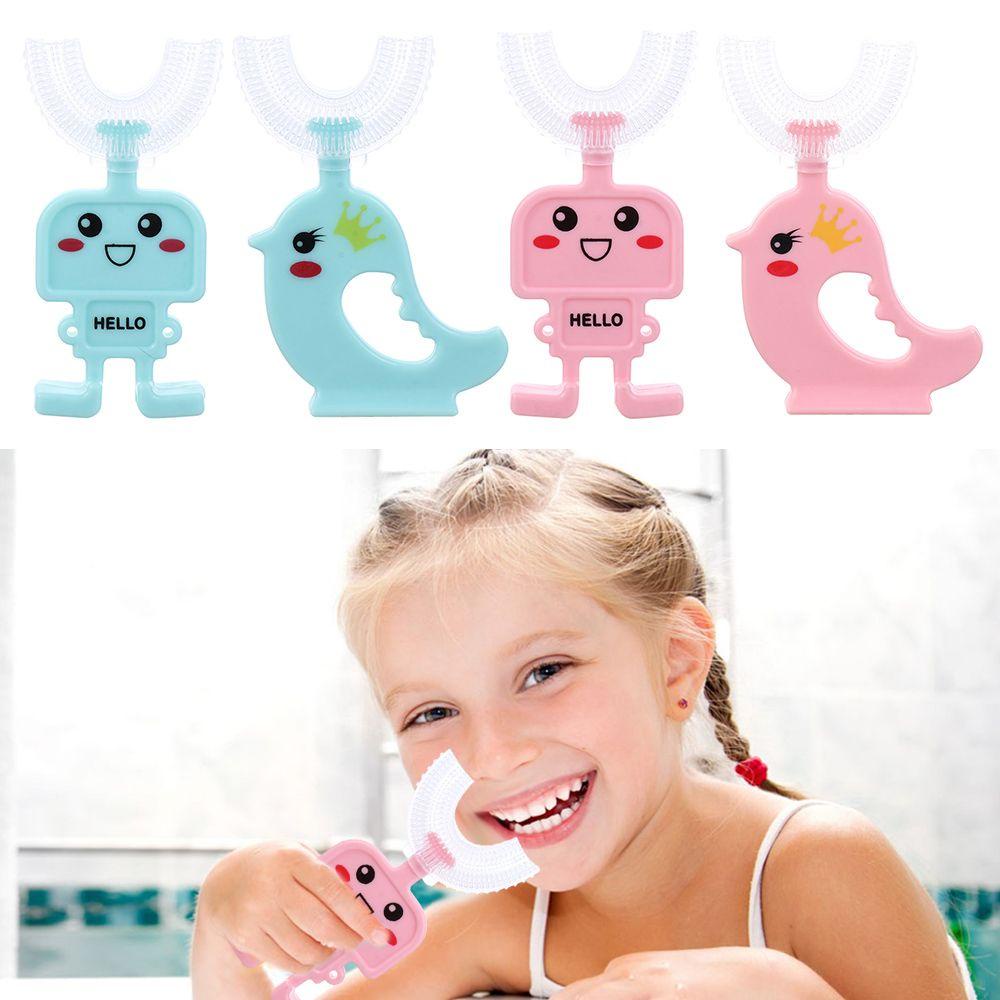 NIUYOU Bàn Chải Đánh Răng Bằng Silicon Mềm Kiểu Hoạt Hình Đáng Yêu Cho Bé