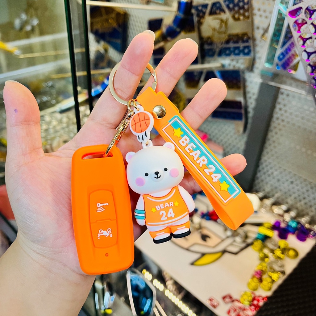 Bao silicone remote móc khoá