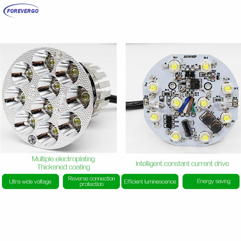 Đèn Pha 10 Bóng Led Dc 12-85v Cho Xe Hơi / Xe Máy