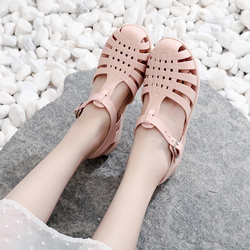 Dép quai hậu nữ, sandal nhựa 💥CAO CẤP💥 Dáng Hàn, chống nước tuyệt đối MSP RỌ