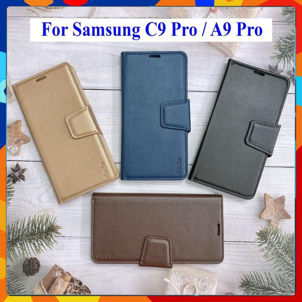 Bao da dạng ví Samsung C9 Pro / A9 Pro (đời máy 2015) hiệu dada cao cấp, ngăn đựng thẻ ATM tiền tiện lợi