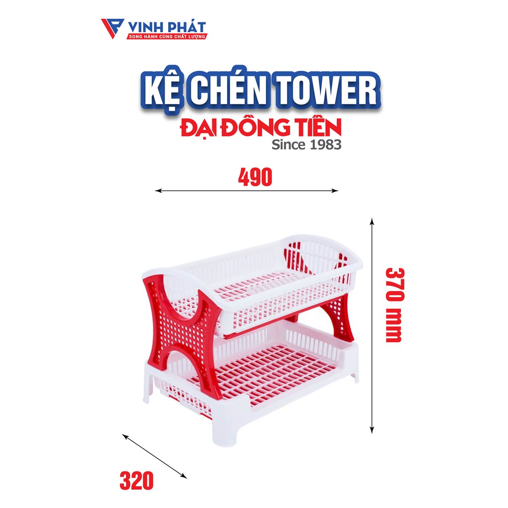 KỆ CHÉN NHỰA TOWER ĐẠI ĐỒNG TIẾN [ N1623]