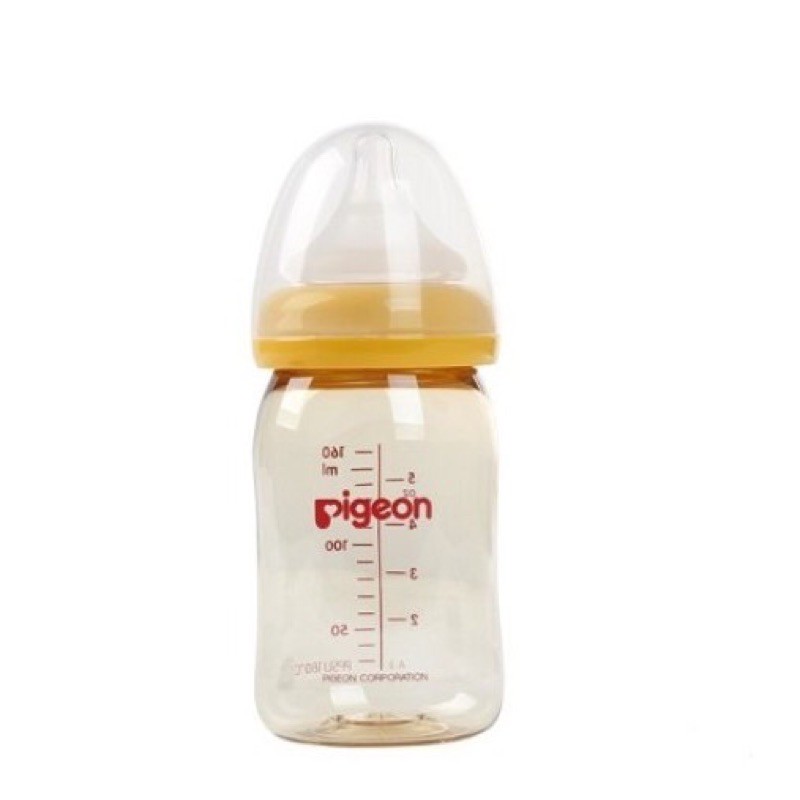 [Hàng chính hãng] {Đủ size S/M/L/LL} Bình sữa thần thánh Pigeon SofTouch (màu vàng) 160ml/240ml