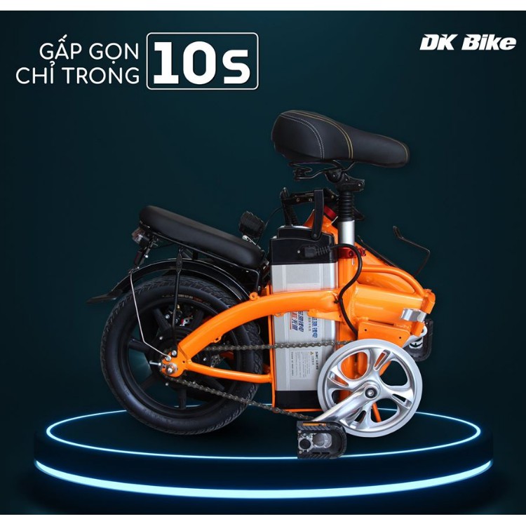 Xe đạp điện gấp DK Bike EQ, pin lithium siêu gọn nhẹ, thuận tiện khi mang theo cùng xe hơi