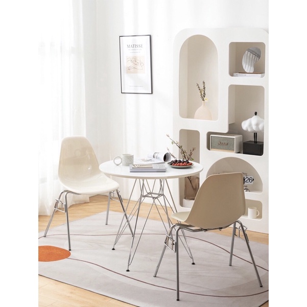 Ghế tựa lưng Eames chair acrylic phong cách Hàn Quốc nhiều màu