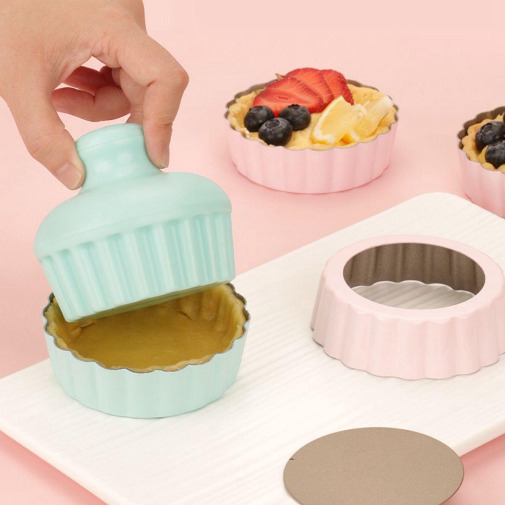 Khuôn Làm Bánh Tart Tráng Miệng Với Đáy Rời Chống Dính Tiện Dụng