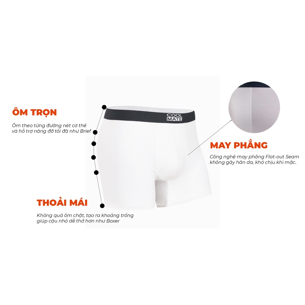 Combo dùng thử quần lót nam Trunk 3 chất liệu Cotton, Modal, Bamboo thương hiệu Coolmate