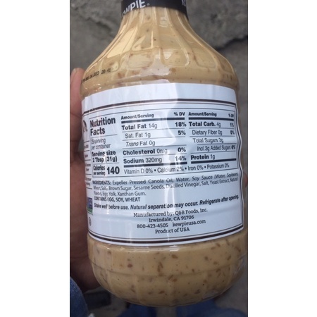 Sốt mè rang Kewpie Deep Roasted Sesame của Mỹ dat hương vị đậm đà đặc trưng vị mè rang thơm ngon - EDS Hàng Mỹ