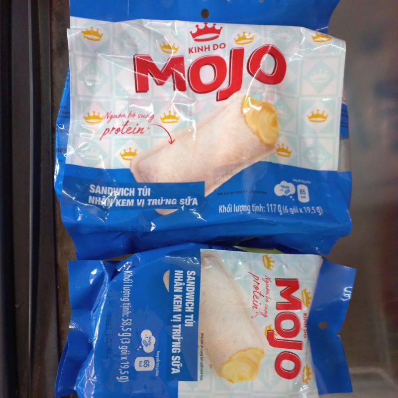 Bánh Mojo kinh đô sandwich túi nhân kem vị trứng sữa