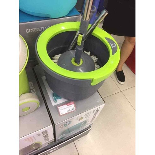 Cây Lau Nhà Xoay [Hàng Chất Lượng] Tay Mini Spin Mop Lock and Lock