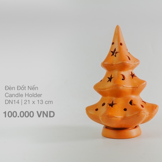 Đèn Đốt Nến Handmade Cây Thông Noel - DN14