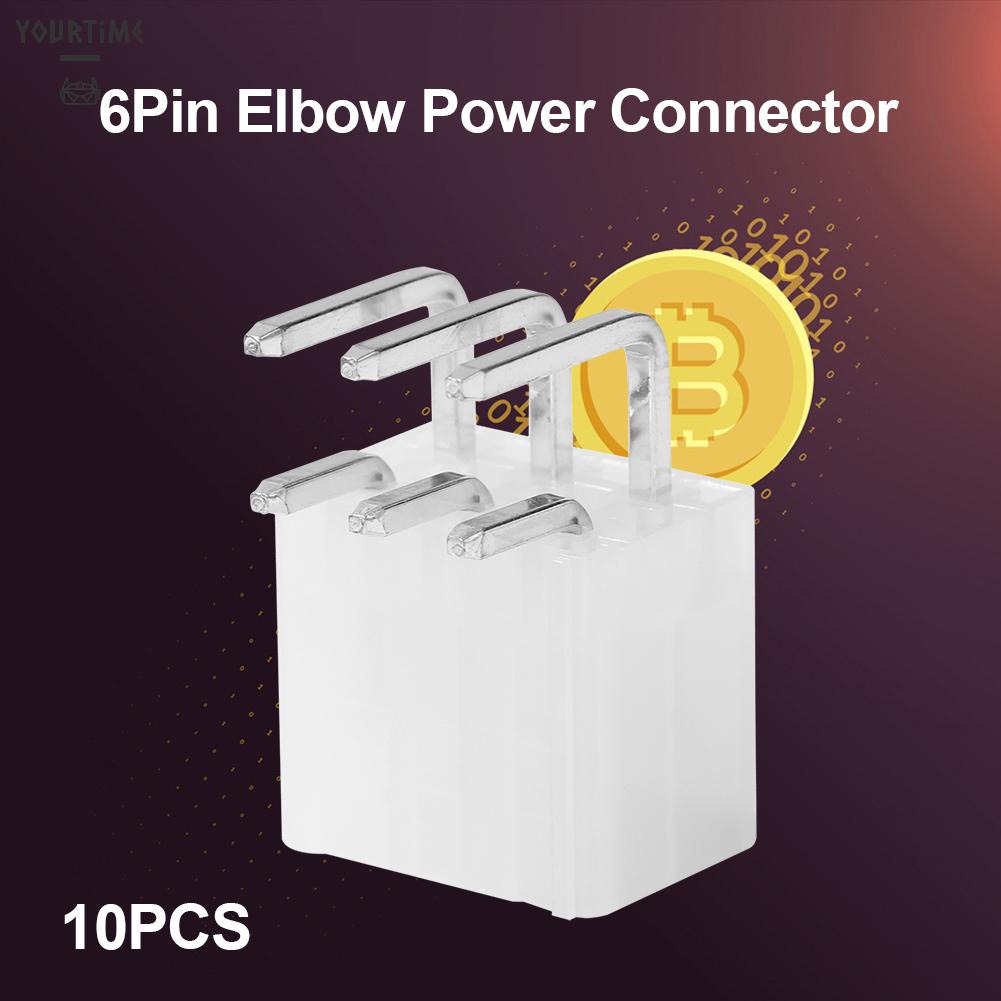 Set 10 đầu nối nguồn thay thế 6 chấu dành cho máy đào bitcoin BTC