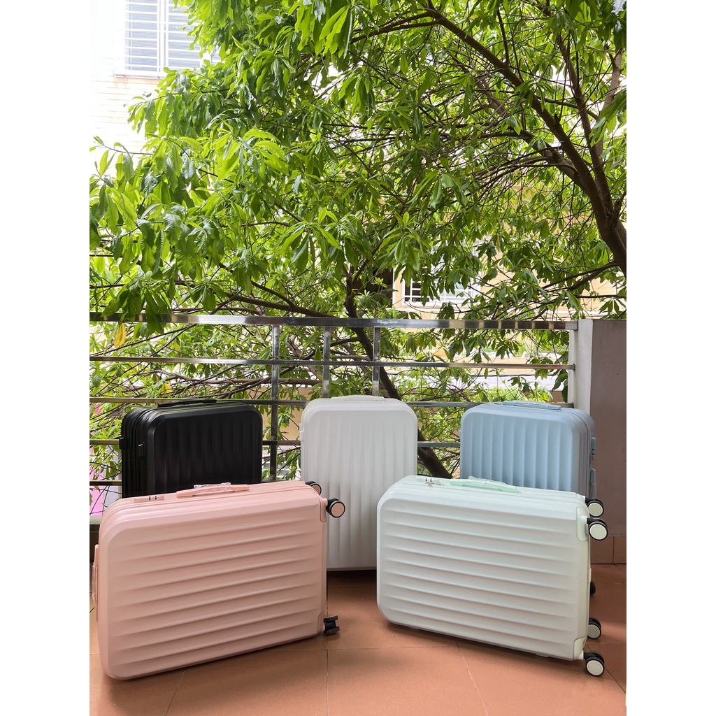 (Sale Rẻ) Vali kéo vali du lịch chống bể vỡ , trầy xước size 20/24/28 Màu pastel