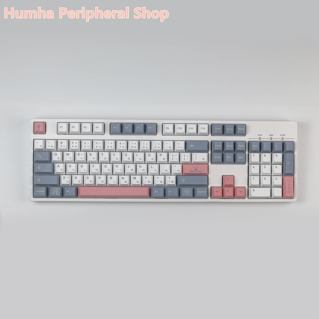 Bàn Phím Cơ Humha Momo Yume R1 140 Phím Chất Liệu PBT Nhuộm Màu Xinh Xắn