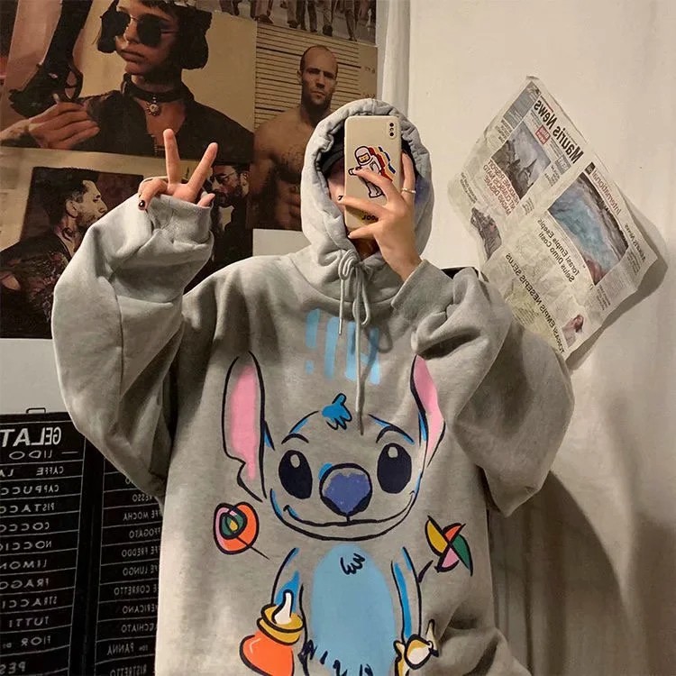 Áo hoodie dáng rộng in họa tiết cỡ M-2XL cao cấp thời trang cho nam | BigBuy360 - bigbuy360.vn