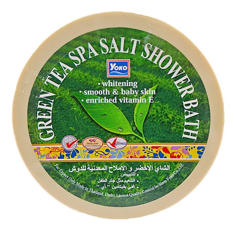 Muối Tắm Spa Tẩy Tế Bào Chết Trà Xanh Yoko Green Tea Spa Salt Shower Bath 250g
