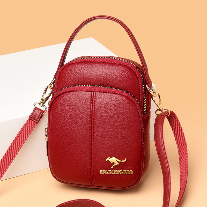 Hàng Mới Về  Túi Đeo Chéo Vai Da Bò Thật Mini Đựng Điện Thoại Chìa Khóa Phong Cách Mới Cho Bạn Gái