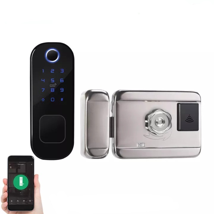 Khóa cổng vân tay, mã số, thẻ từ kết nối Bluetooh