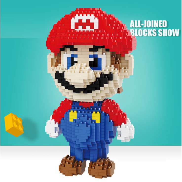 Đồ Chơi Xếp Hình Super Mario - Shangji Nanoblock Size 20cm