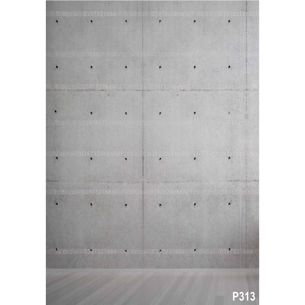 Phông livestream chụp ảnh xám xi măng bê tông 3D 5D vải cao cấp