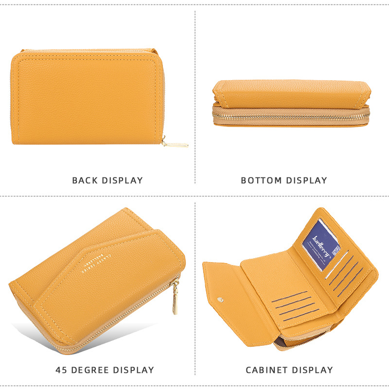 Ví cầm tay PIERRE LOUES dáng dài đa năng có ngăn đựng thẻ cho nữ