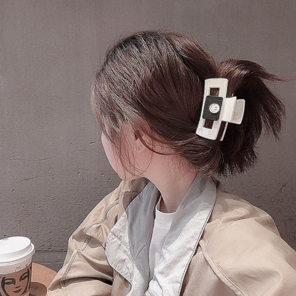 NICKOLAS Kẹp Tóc Càng Cua Hình Mặt Cười Phong Cách Hàn Quốc Cho Nữ