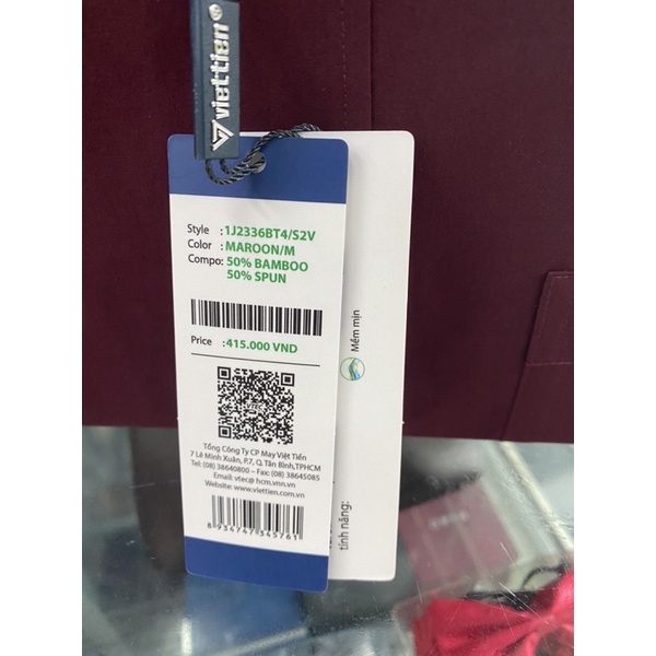 Sơ mi việt tiến ngắn tay lai bầu bambo phom regular giá 415k còn 350k