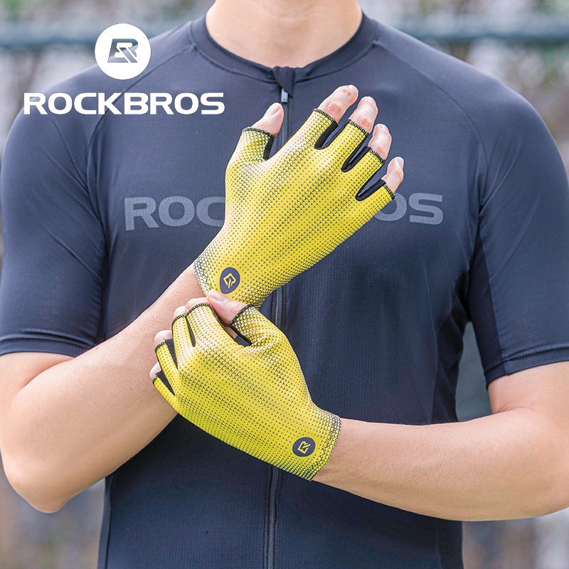 Rockbros Găng Tay Lái Xe Đạp Leo Núi Chống Trượt Chuyên Dụng