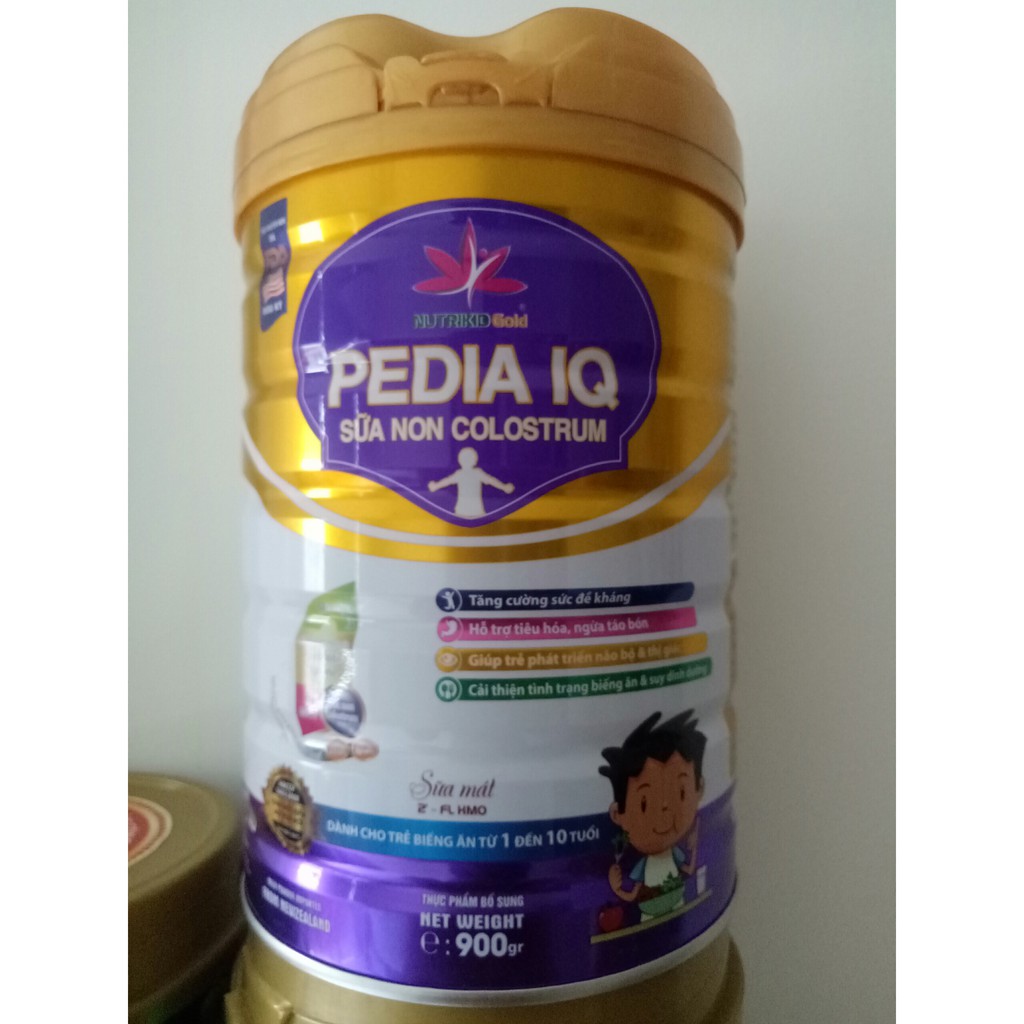 Sữa mát cho trẻ biếng ăn, suy dinh dưỡng bổ sung HMO - Nutrikid Gold Pedia IQ lon 900g