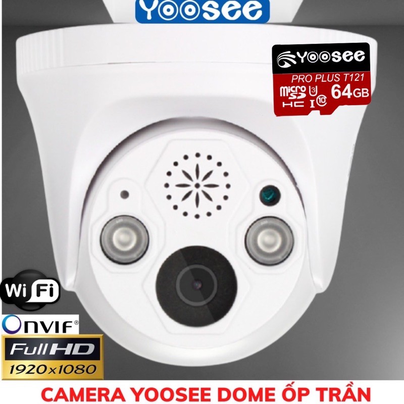 [COMBO] Camera YooSee ốp trần FHD1080P - Tặng kèm thẻ nhớ 64GB