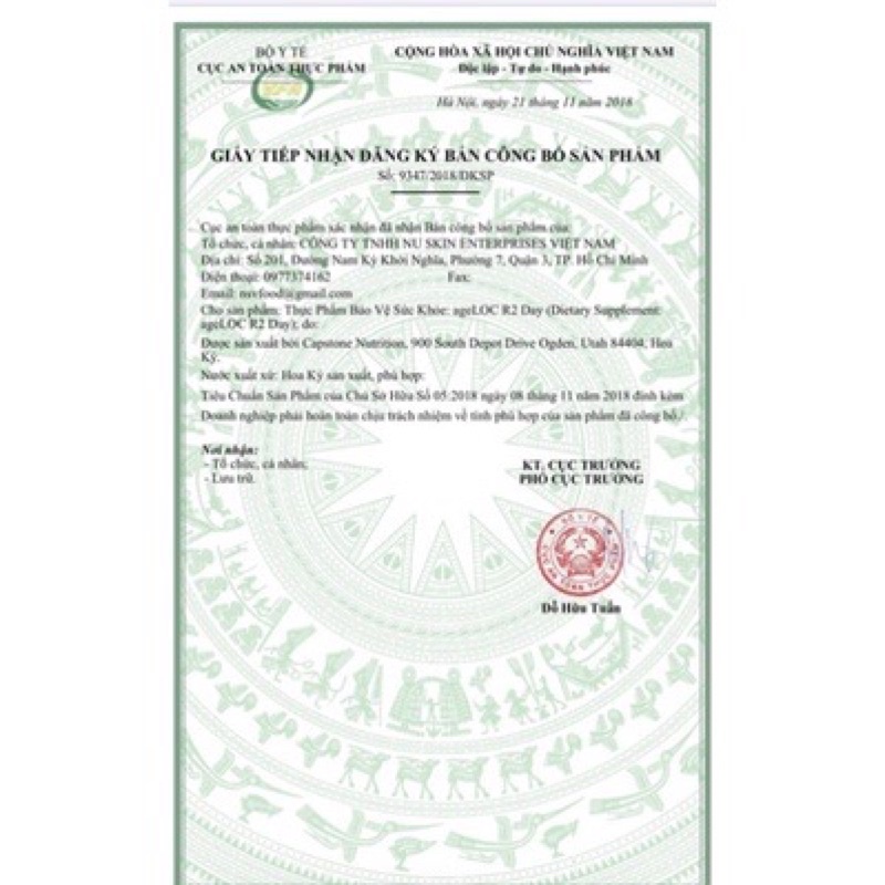 R2 Nuskin Viên uống thanh lọc và hổ trợ xương khớp ( Hạn 7/2025)