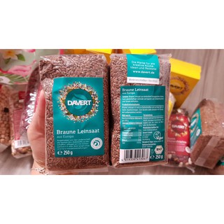 Hạt lanh nâu hữu cơ chưa rang Davert (250g)