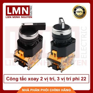 Công tắc xoay 2 vị trí, 3 vị trí phi 22, công tắc chuyển mạch, chuyển nguồn
