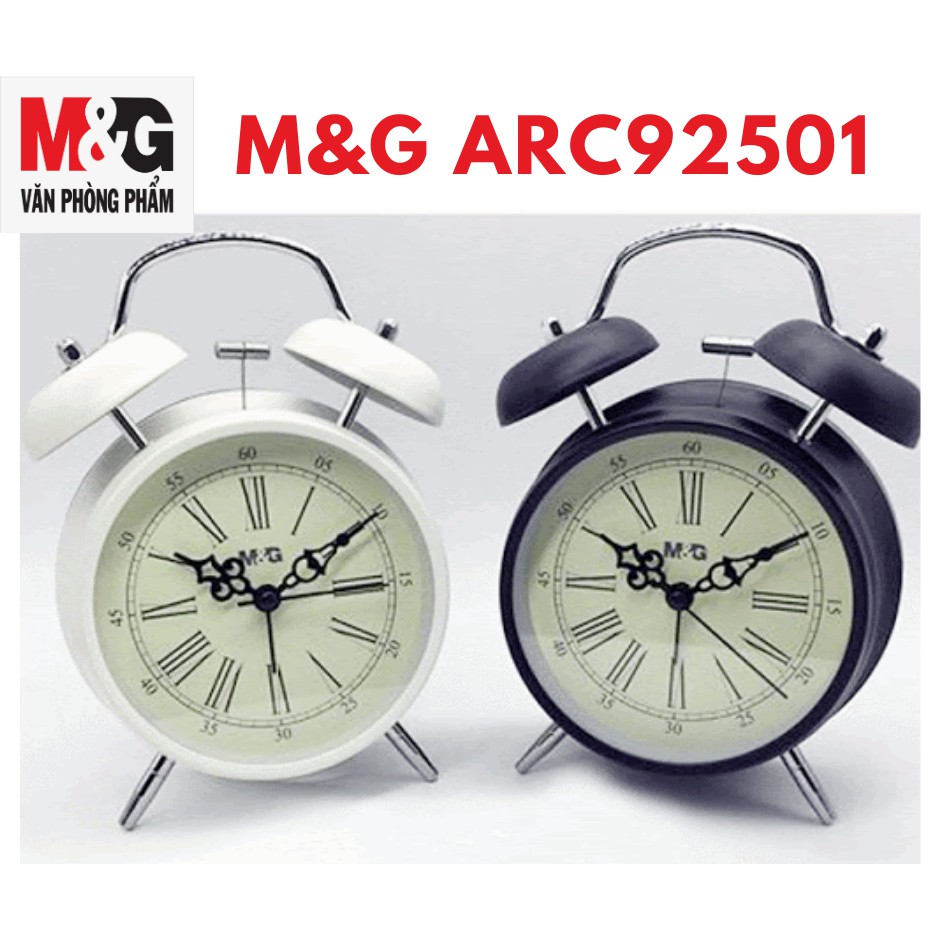 Đồng hồ báo thức M&amp;G ARC92501/ARC92502 bằng sắt (giao màu ngẫu nhiên)- 1 cái