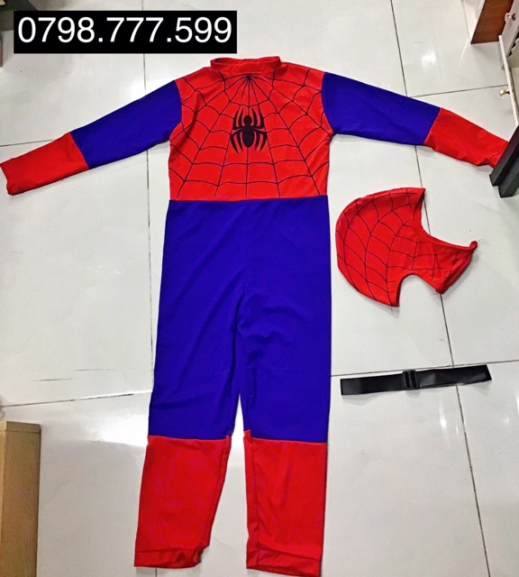 Quần áo siêu nhân người nhện bé 10-14t