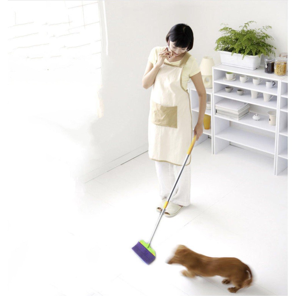 Cây lau nhà vệ sinh mọi bể mặt 2 mặt đa năng Korean double-sided mop - Home and Garden