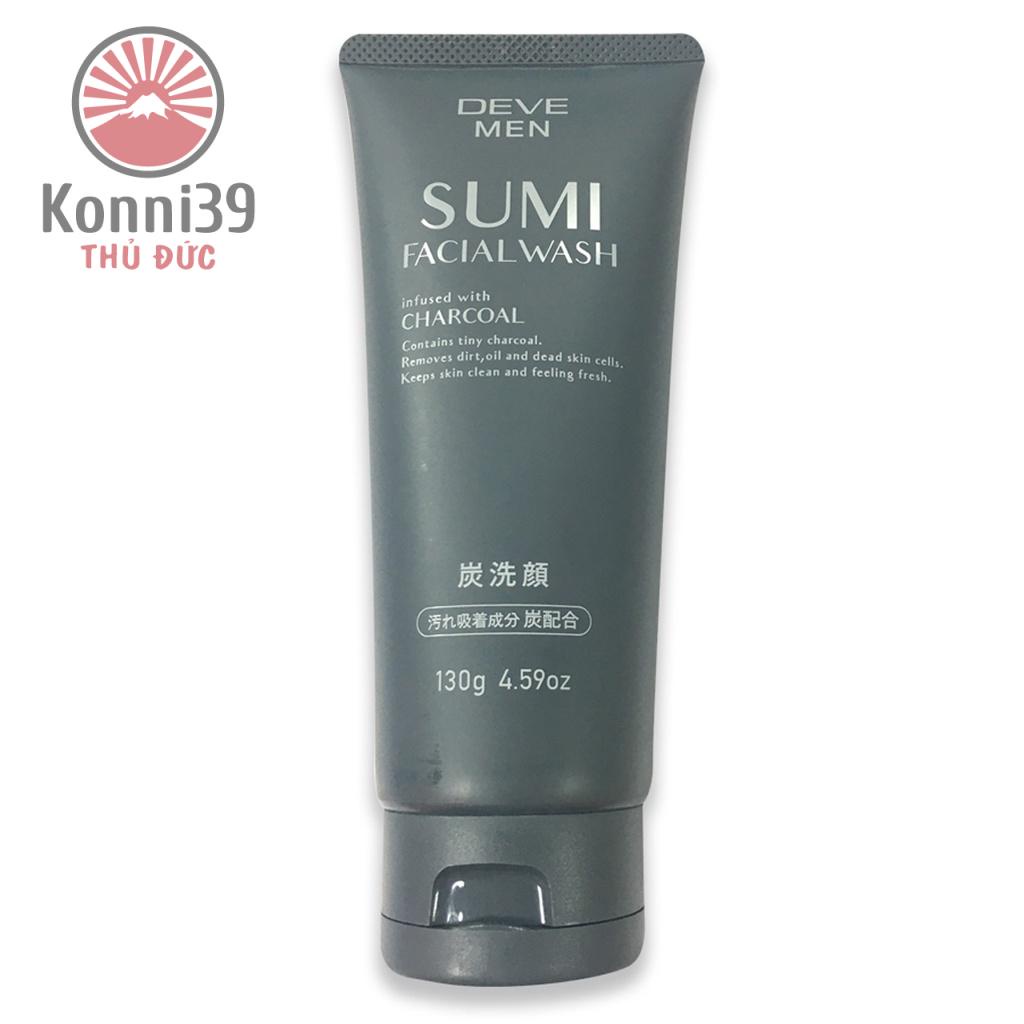 SỮA RỬA MẶT THAN HOẠT TÍNH CHO NAM SUMI DEVE MEN (TUÝP 130GR) - HÀNG NỘI ĐỊA NHẬT