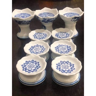 Chân Nến Thờ Men Lam