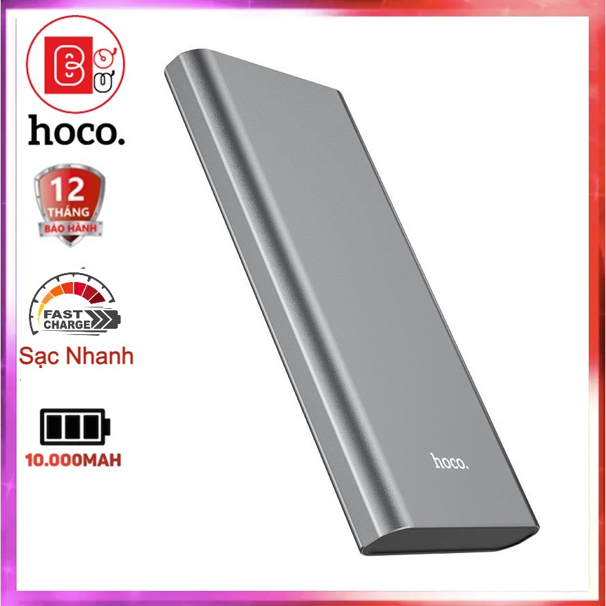 Sạc Dự Phòng Hoco j68 10.000mah 10W hỗ trợ sạc nhanh 2.1A có màng hình Led Pin Sạc dự Phòng Dự Phòng-Bơ Bư