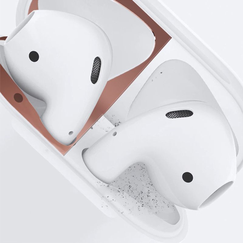 Miếng Dán Bảo Vệ Hộp Sạc Tai Nghe Chống Bụi Bằng Kim Loại