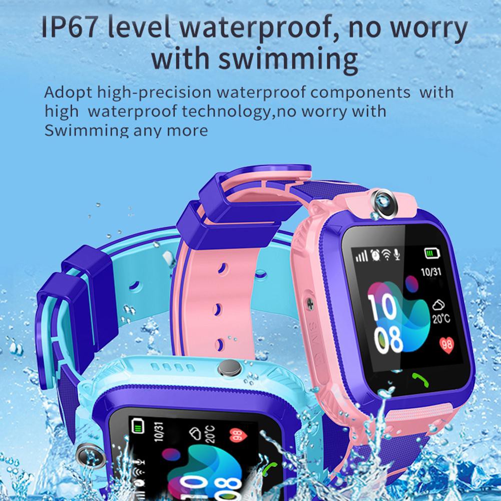 Đồng hồ thông minh chống nước có dây đeo và kiểu dáng thể thao cho bé