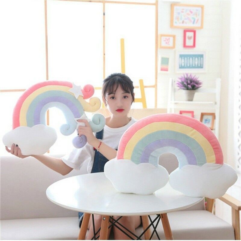 Gối Ôm Hình Đám Mây / Mặt Trăng / Cầu Vồng Trang Trí Ghế Sofa