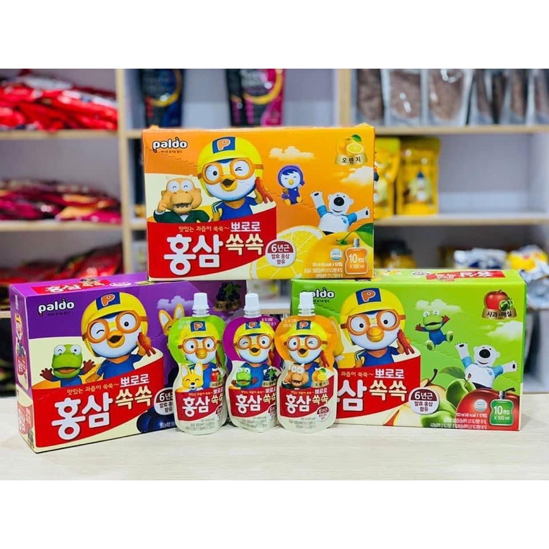 NƯỚC HỒNG SÂM TRÁI CÂY PALDO PORORO