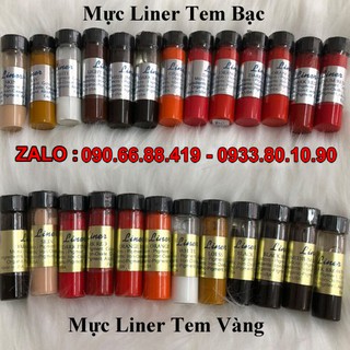 Liner Tem Bạc Mực phun xăm siêu đậm - Mực xăm Liner Tem Vàng môi mày lên màu chuẩn bám màu tốt