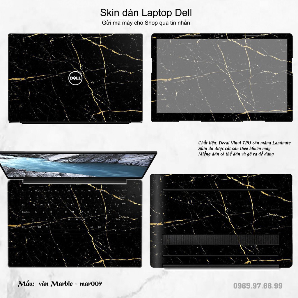 Skin dán Laptop Dell in hình vân Marble _nhiều mẫu 2 (inbox mã máy cho Shop)