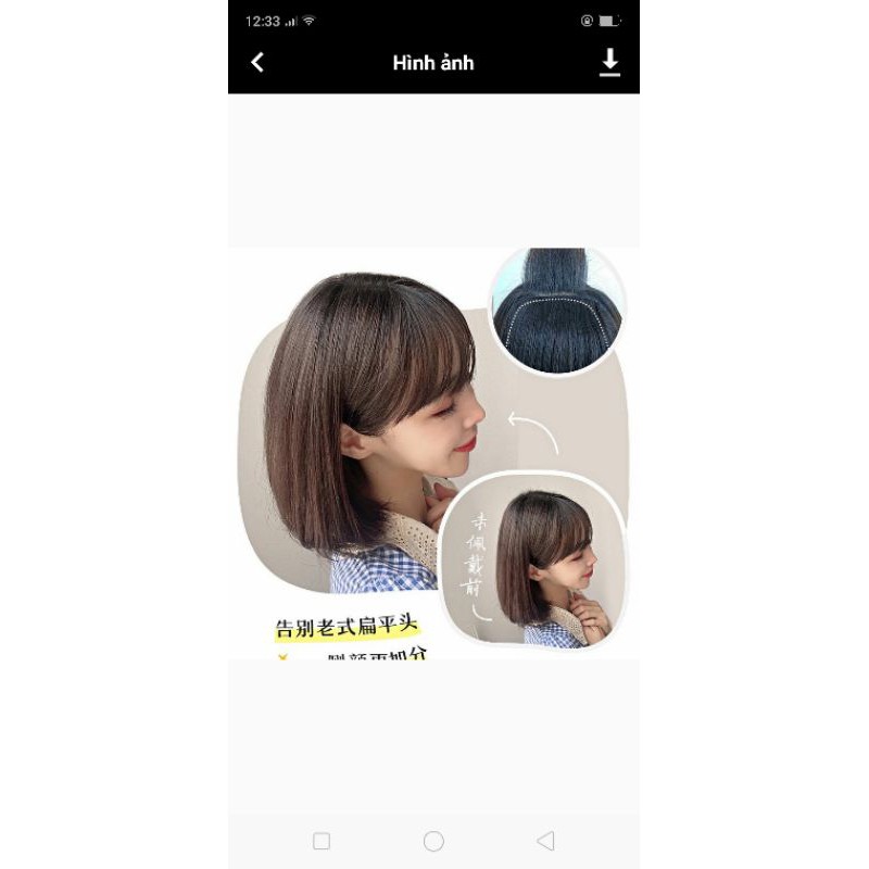 sét tóc độn phồng ngắn hai bên