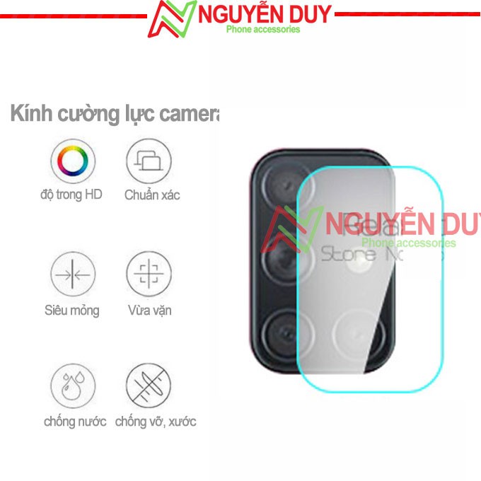 [Kính+Camera] Kính cường lực Samsung A51/ A71 màn hình 9D + Miếng dán camera Samsung A71/ A51