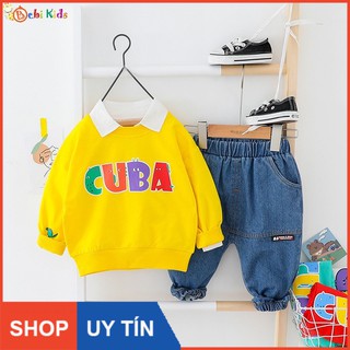 Set áo thun quần jean trẻ em , quần áo trẻ em từ 8 tháng đến 4 tuổi - B276