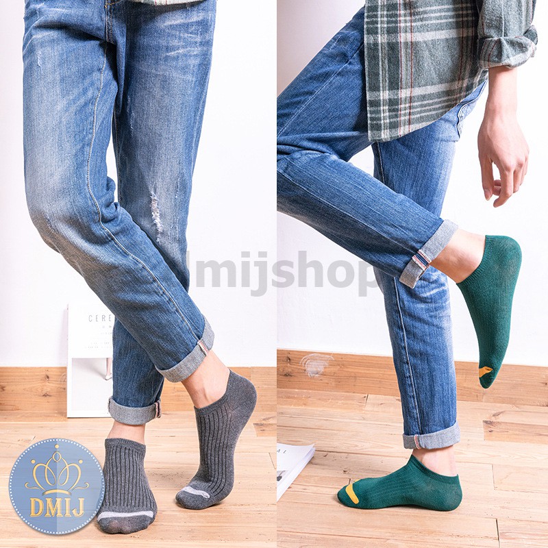 Tất Nam Nữ Cổ Thấp Unisex Họa Tiết Đơn Giản Nhiều Màu Mới