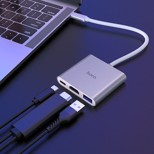 Cáp chuyển cổng 3 trong 1 Type C Usb 3.1 sang Usb-C 4k Hdmi Usb 3.0 thích hợp cho IP8 7 7 Plus 6s